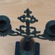 Old chandelier in bronze and marble, early 20th century
