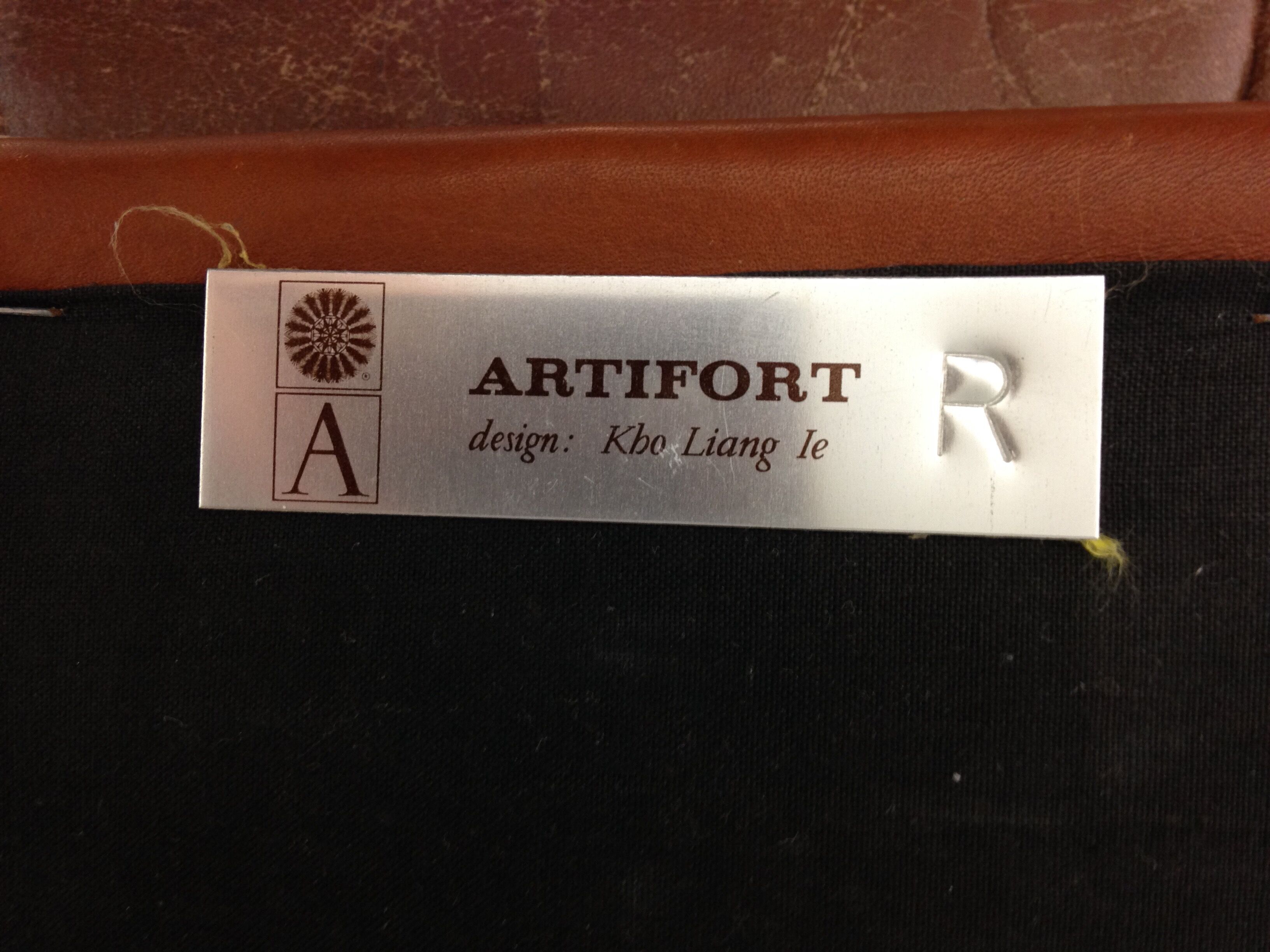 Vintage Leather Sofa by Kho Liang Ie for Artifort, 1960s