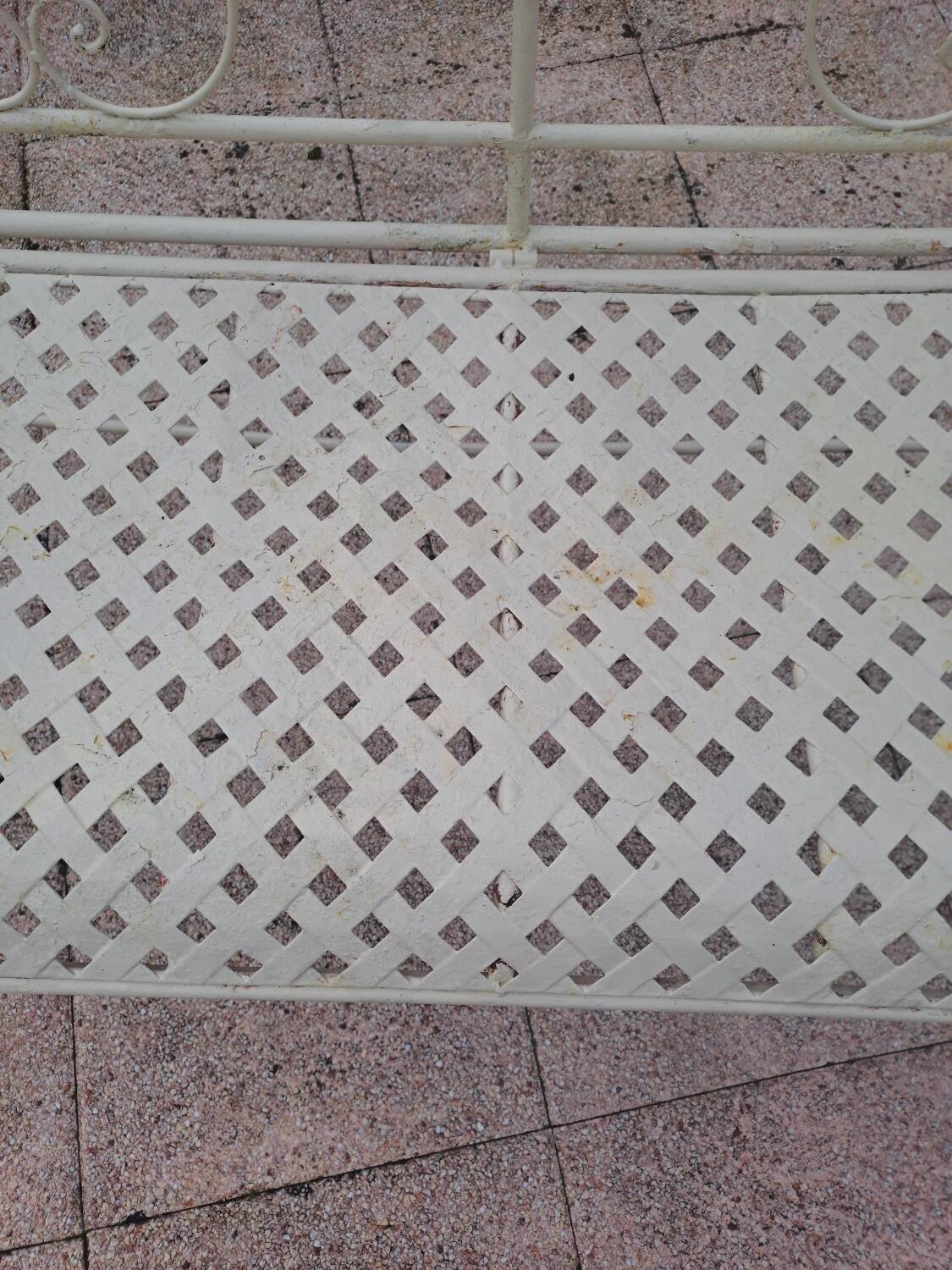 Wrought iron garden bench