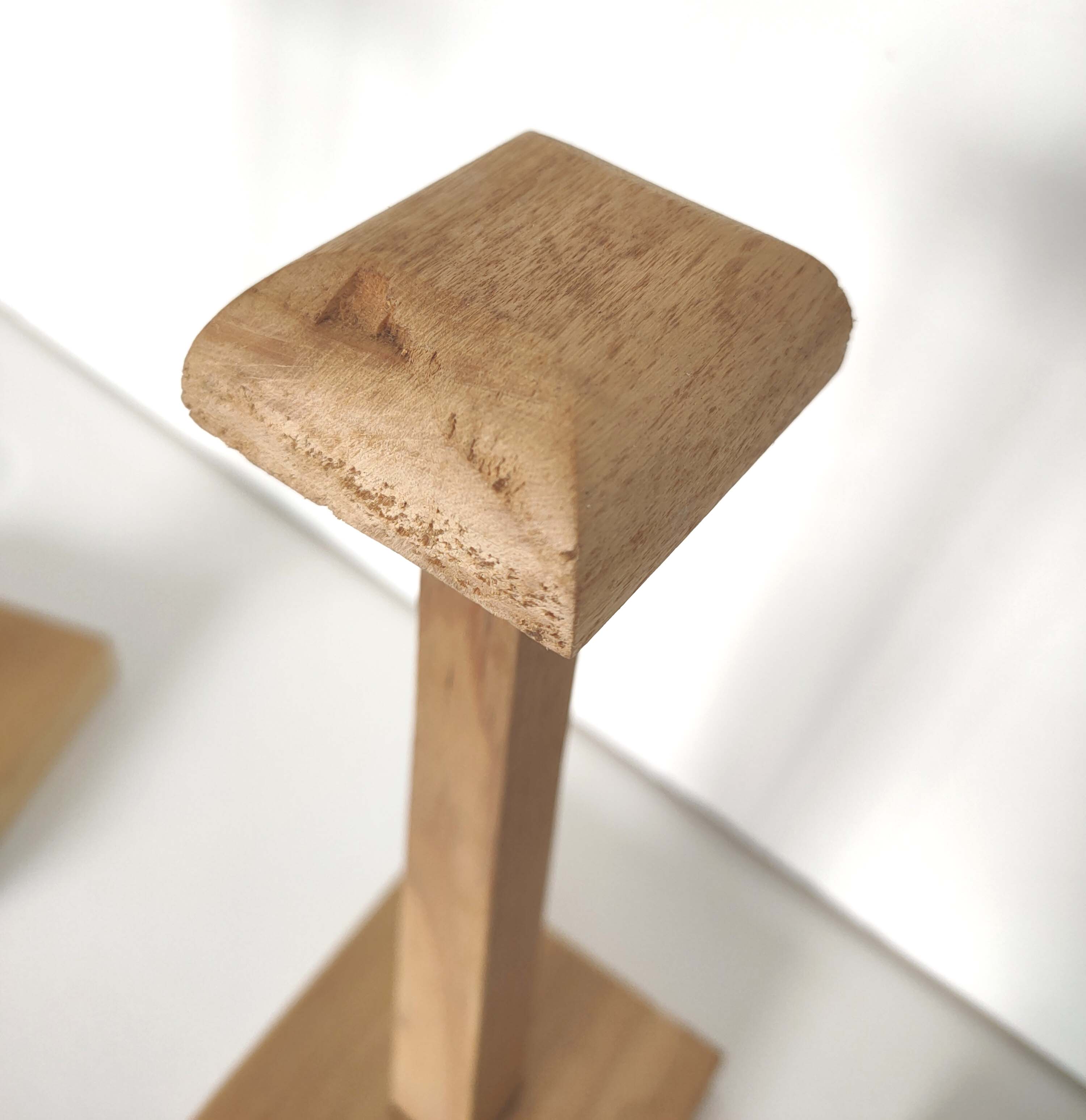 Trio wooden hats holders