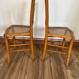Paire de chaises cannées
