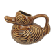 Brown duck-shaped jug in ceramic Sarreguemines