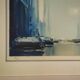 Futuristic lithograph of New York by Pierre Doutreleau 1970s