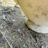 Pair of signed cement garden basins