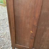 Parisian art deco wardrobe in solid raw oak, removable