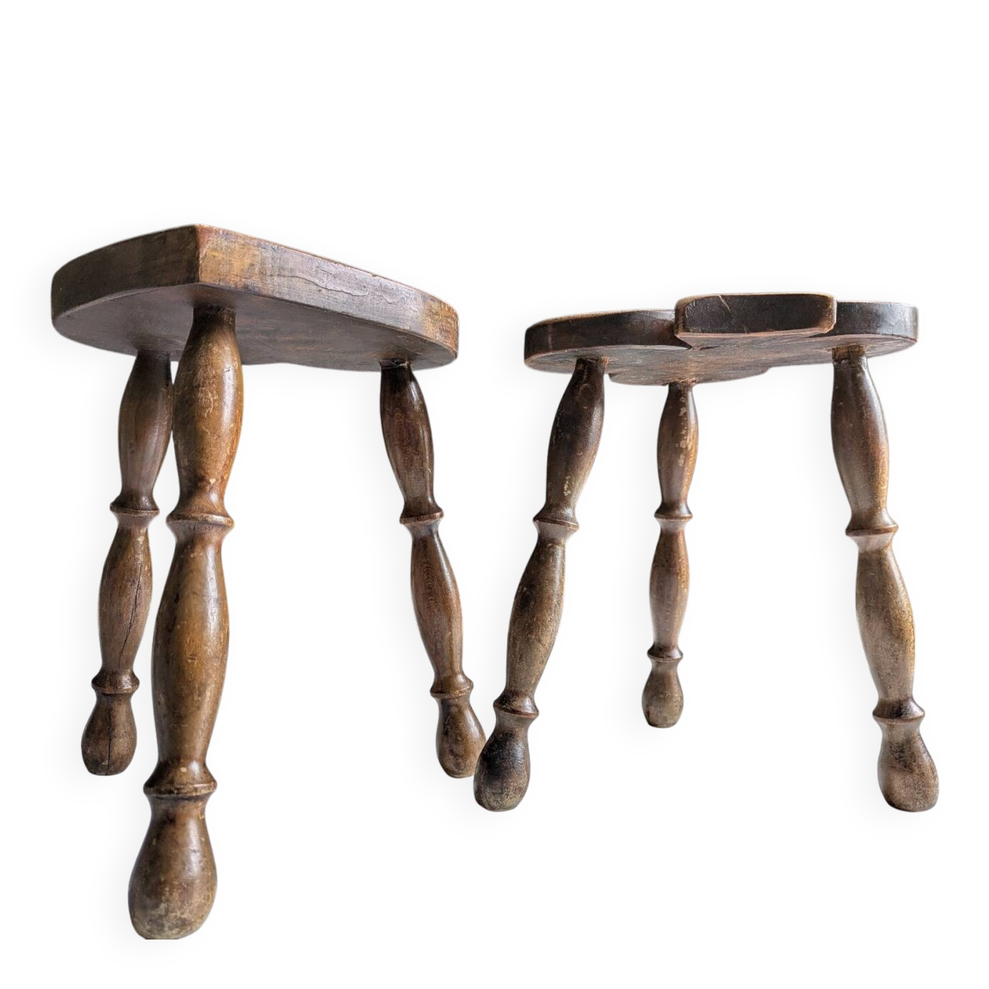 Brutalist tripod stools