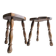 Brutalist tripod stools