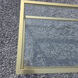 Table basse Pierre Vandel en métal doré brossé années 70