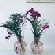 Paire de vases en verre