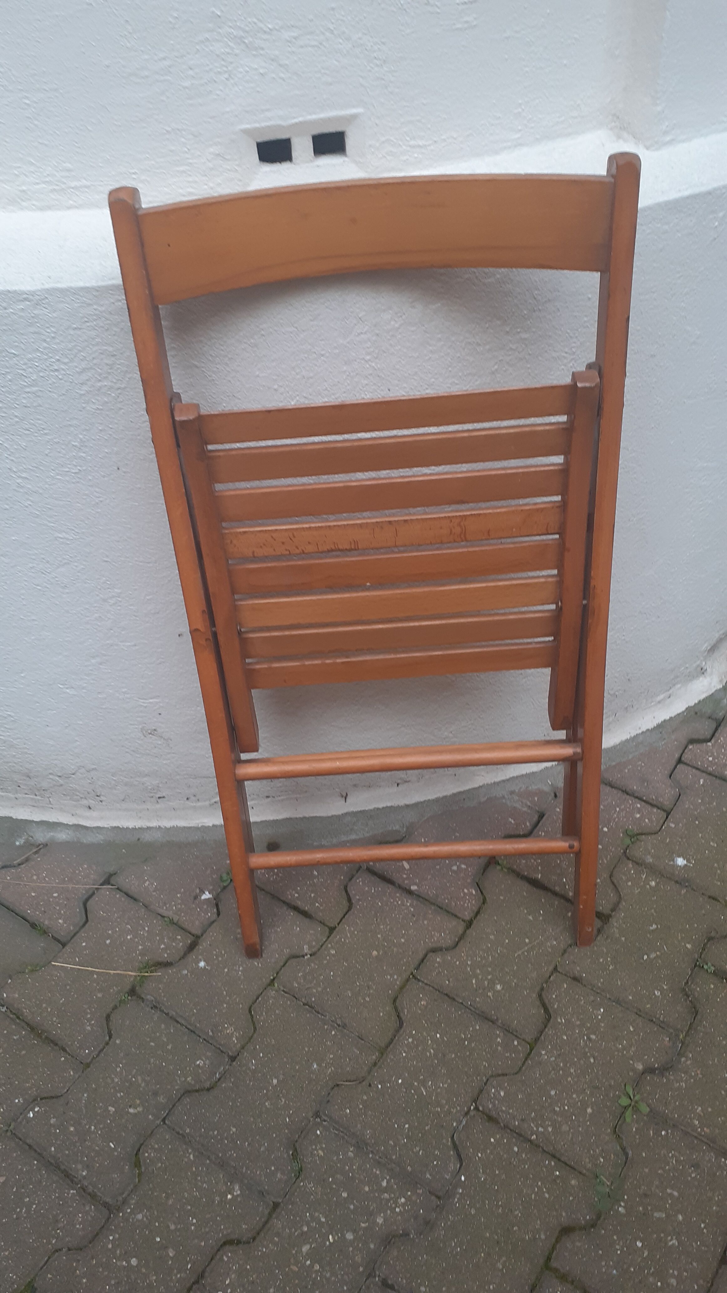 Chaise pliante vintage en bois