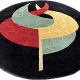 Round carpet with lotus flower decoration