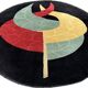 Round carpet with lotus flower decoration