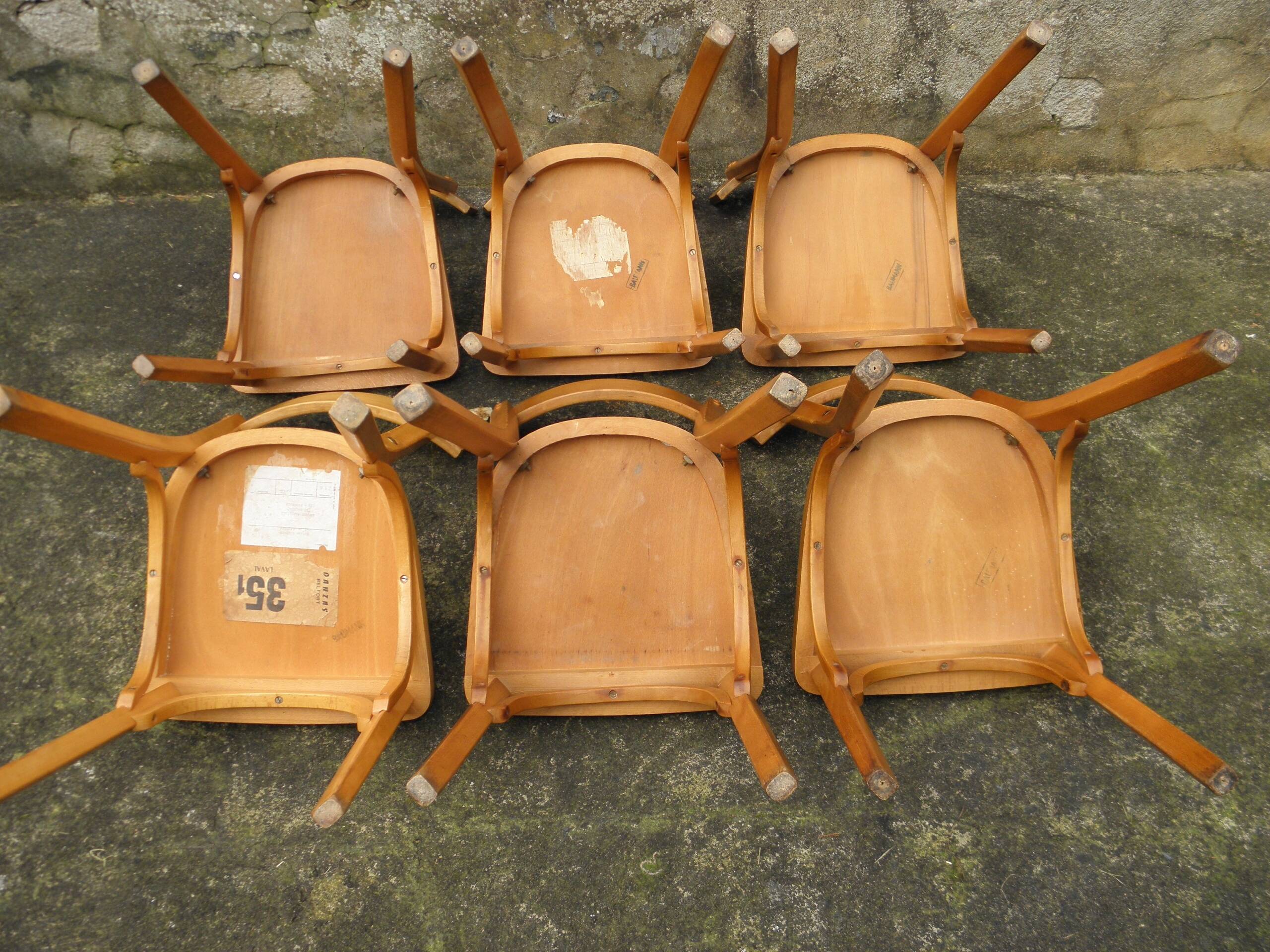 Set of 6 Baumann bistro chairs n° 18