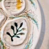 Interesting French porcelain oyster dish MBFA Pornic hand-painted marine M.