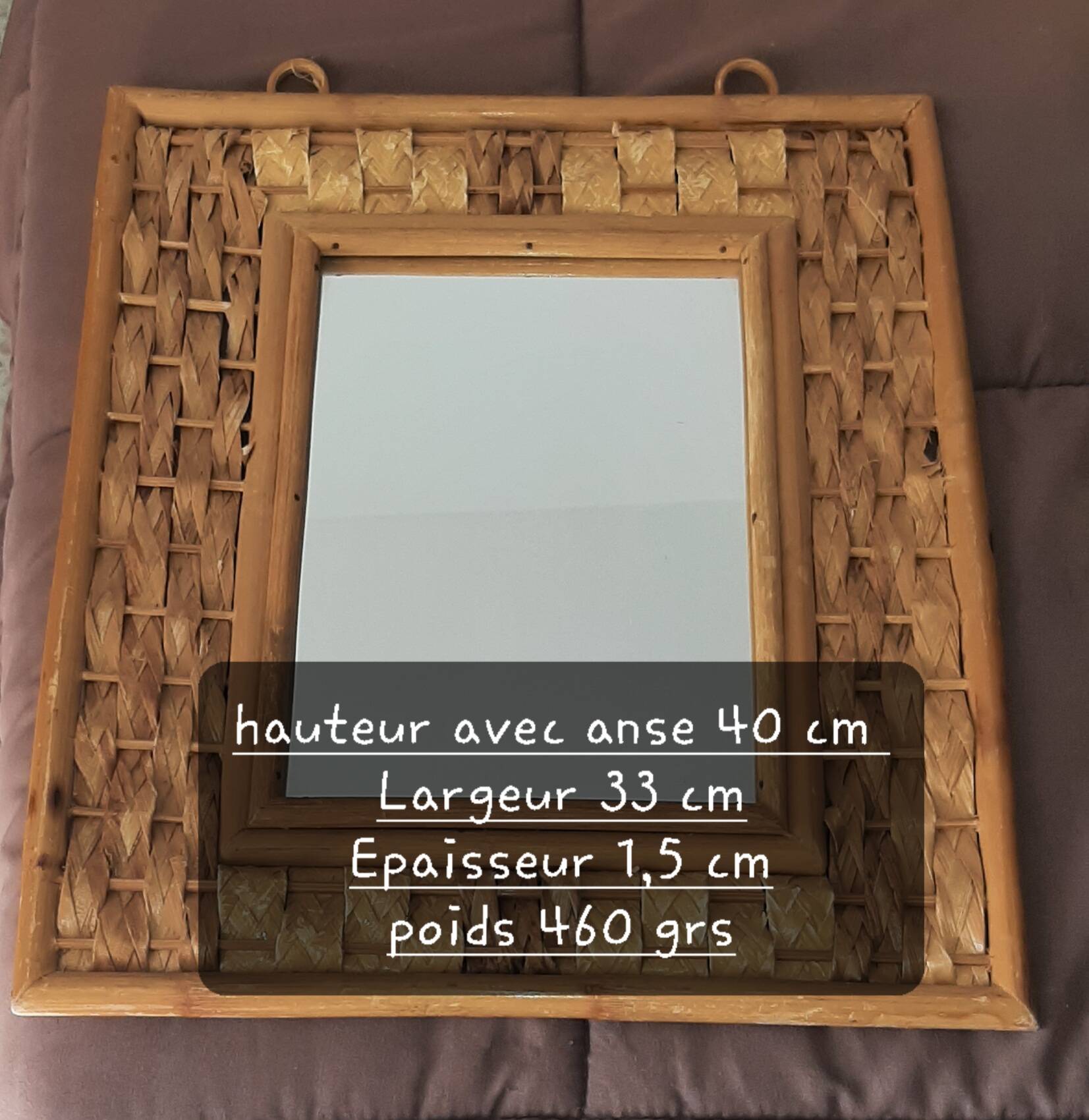 Rattan mirror