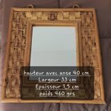 Miroir en rotin