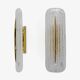 Pair of Modern Murano Glass Transparent and Brass Sconces, Italy