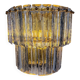 Two-tier frosted Murano glass wall sconce, Italy, 1970s