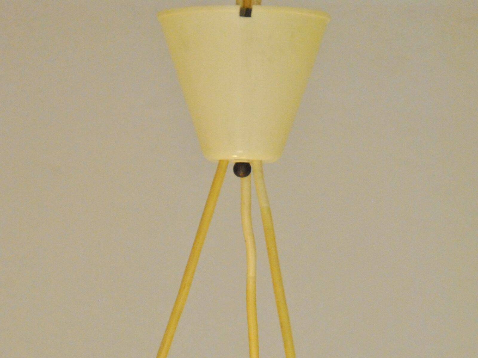 Lampe à suspension vintage danoise à 3 lampes