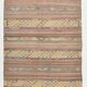 Tapis Kilim en laine tissé main, tons terreux doux, 6 x 11 cm, 169 x 321 cm