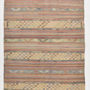 6x11 Kilim Soft Earth Tones Wool Area Kilim Rug, Handwoven Kilim,169x321 Cm