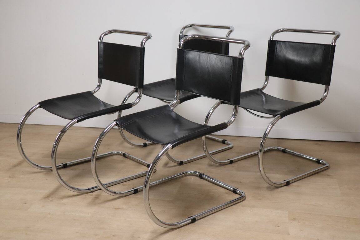 Set of 4 MR10 chairs by Ludwig Mies Van Der Rohe