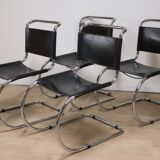 Set of 4 MR10 chairs by Ludwig Mies Van Der Rohe
