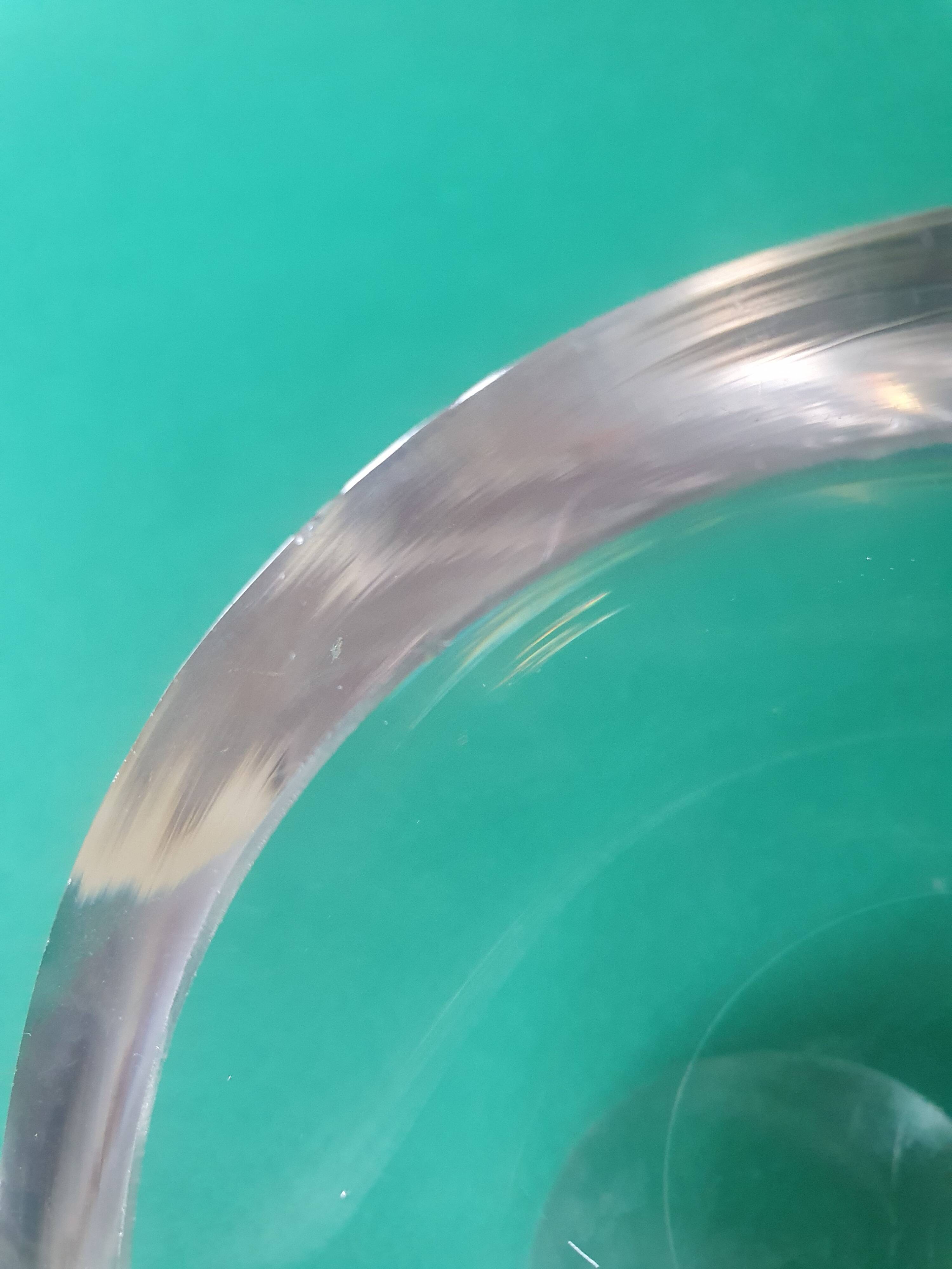 Vintage antique glass half-sphere ashtray