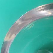 Cendrier demi-sphère en verre ancien vintage