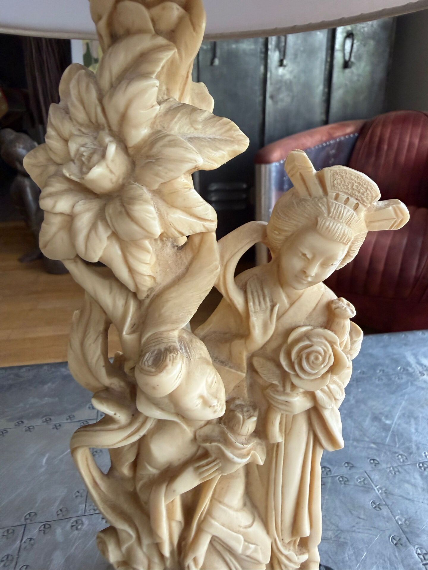 Asian resin lamp