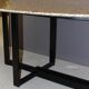Design table in granite and black laqué steel around 1980