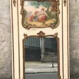 Trumeau Parquet Mirror Gallant Scene Late 19th