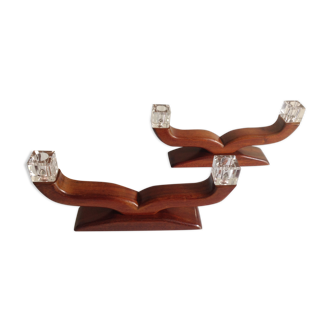 Pair of art deco chandeliers