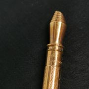 Règle stylo coupe papier plaquée or - nécessaire de bureau vintage gold starry