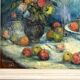 Large mid-century  still-life painting 1962