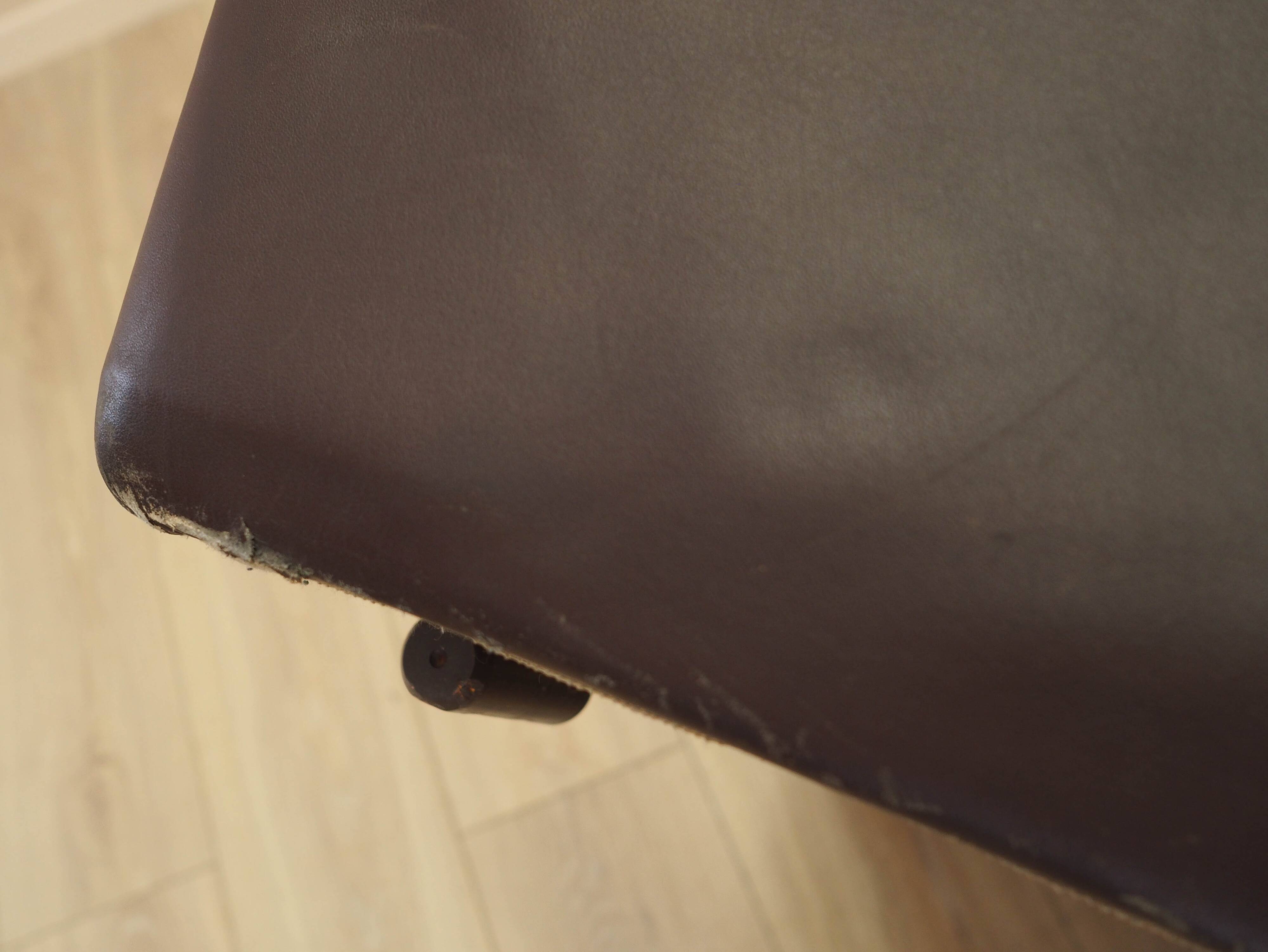 Brown leather armchair, Italian design, 1960s, production: Italy
