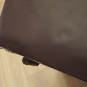 Brown leather armchair, Italian design, 1960s, production: Italy