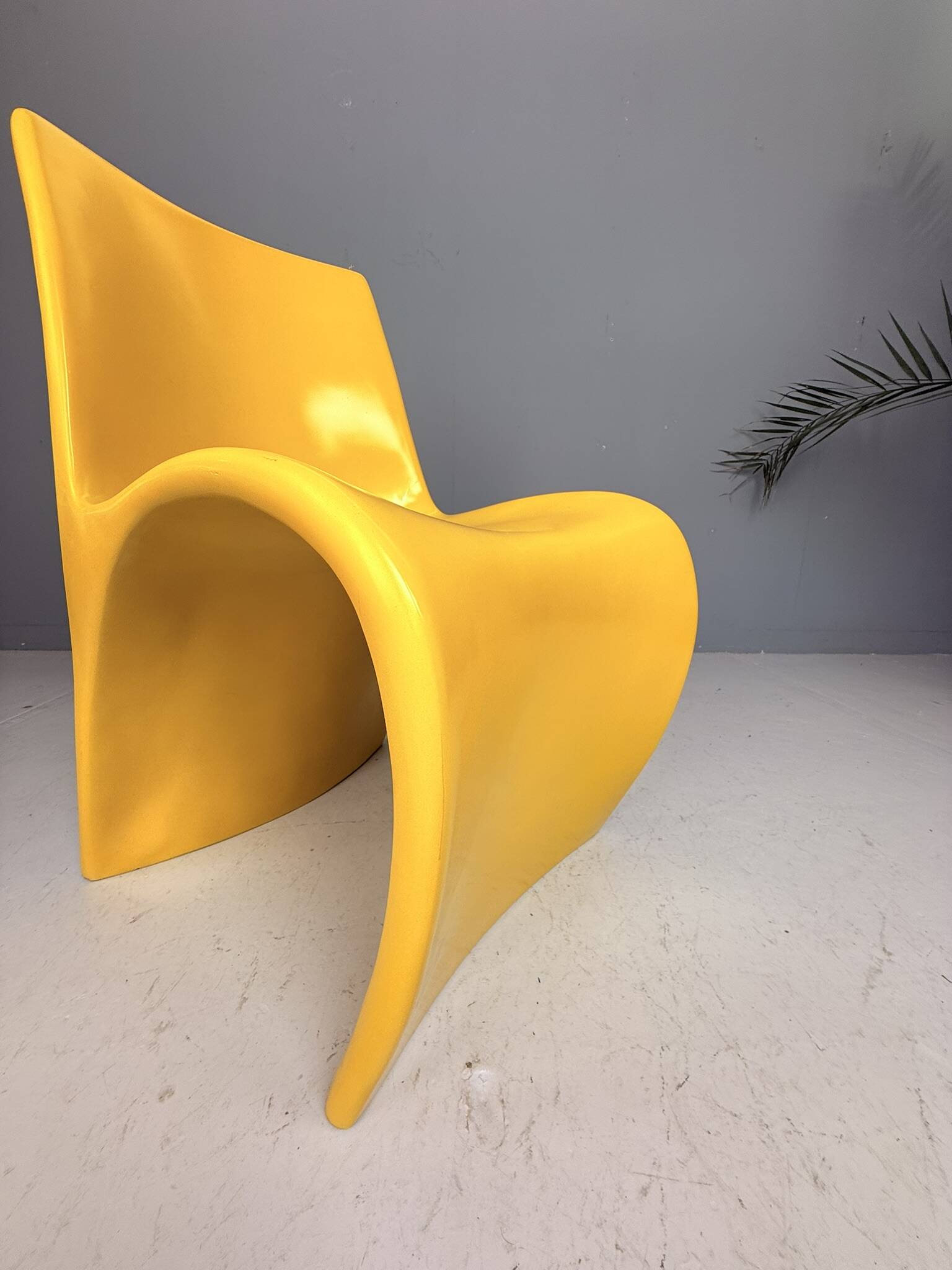 Sculptural Molded Fiberglass Chair, Europe, 1970s