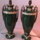 Pair of old women's decoration lamps