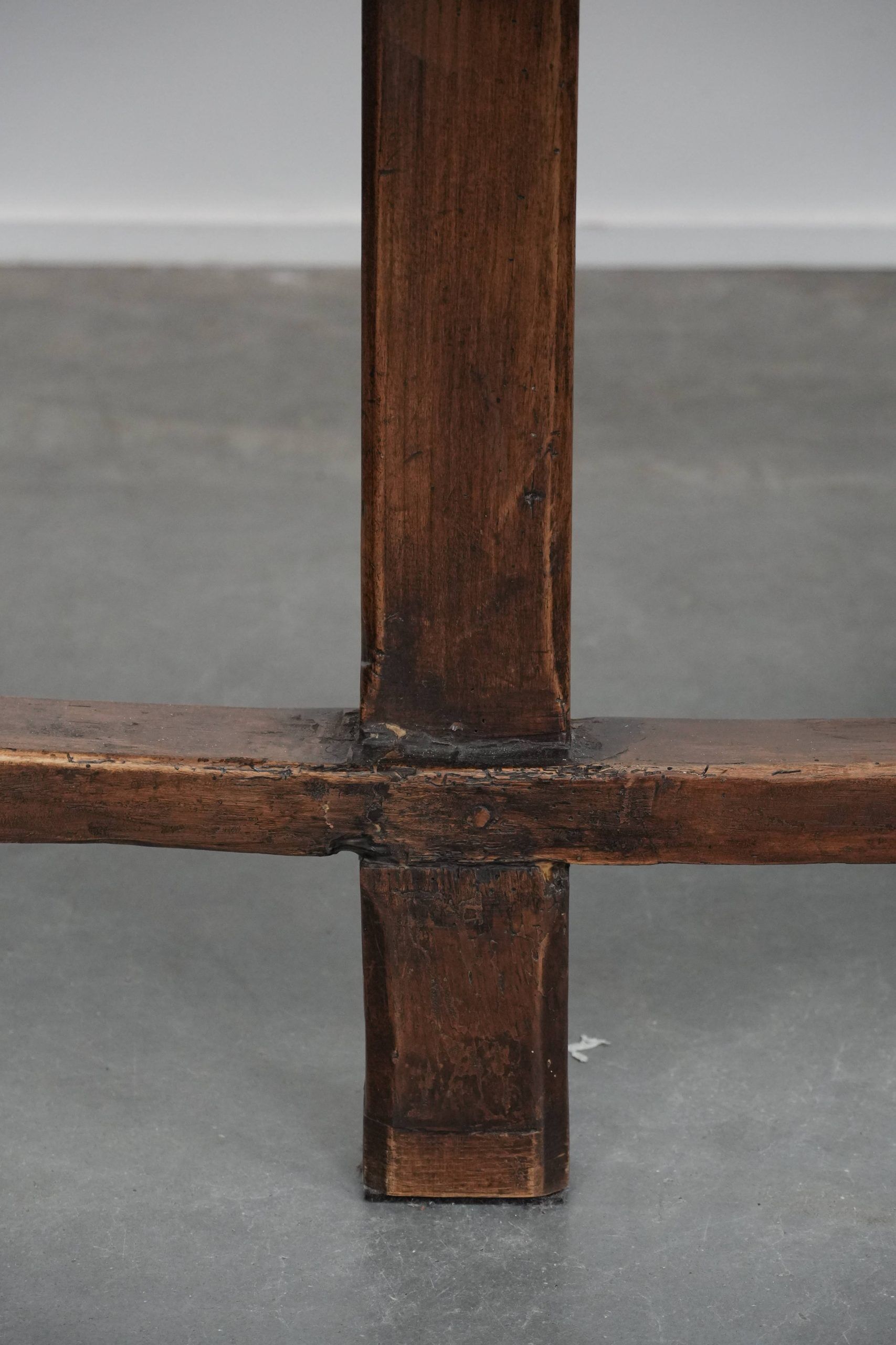 Antique French dining table made of fruitwood  from the late 18th century