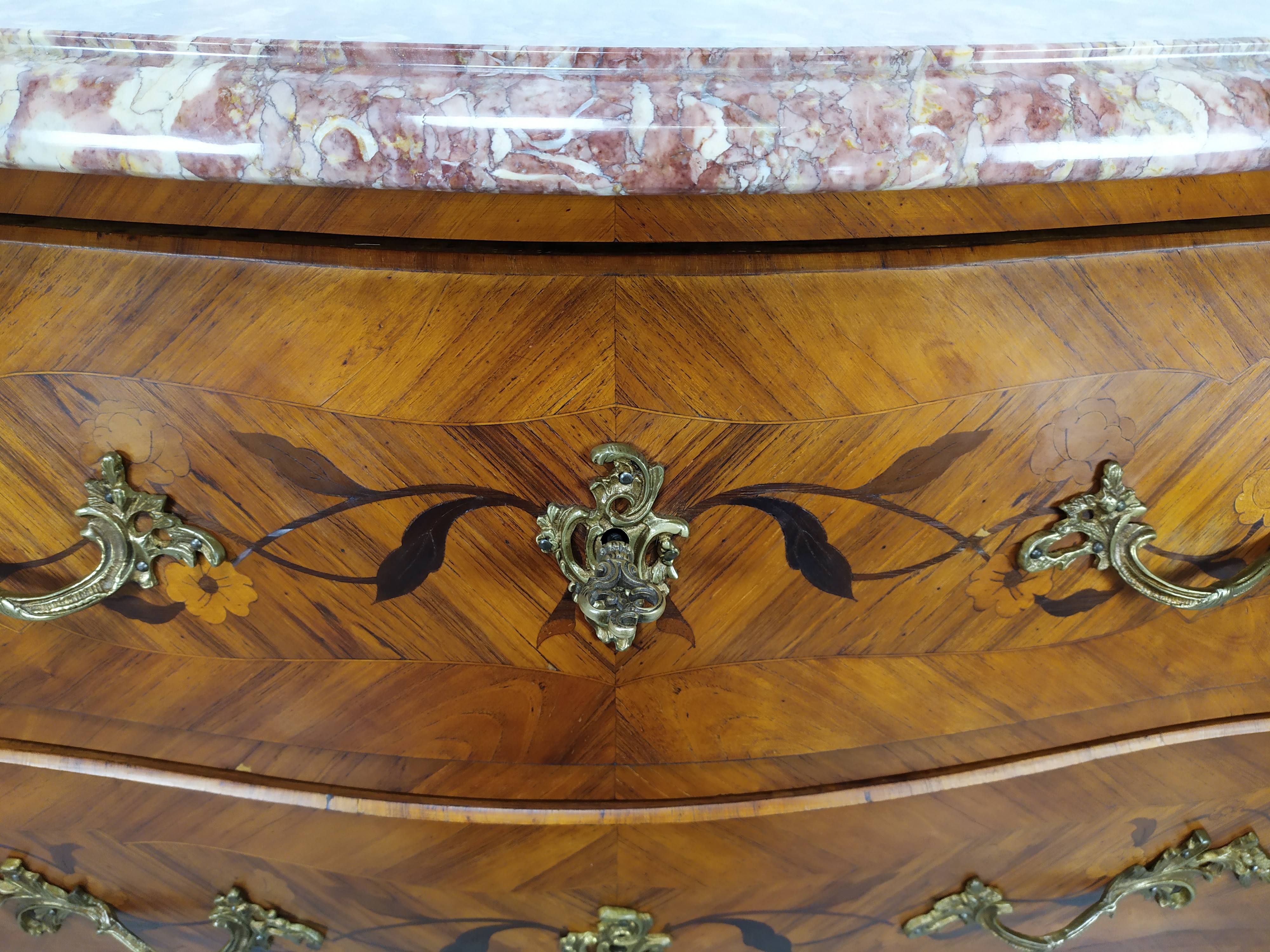 Curved chest of drawers louis XV
