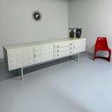 Antique geometric brutalist sideboard design from the 60s Musterring