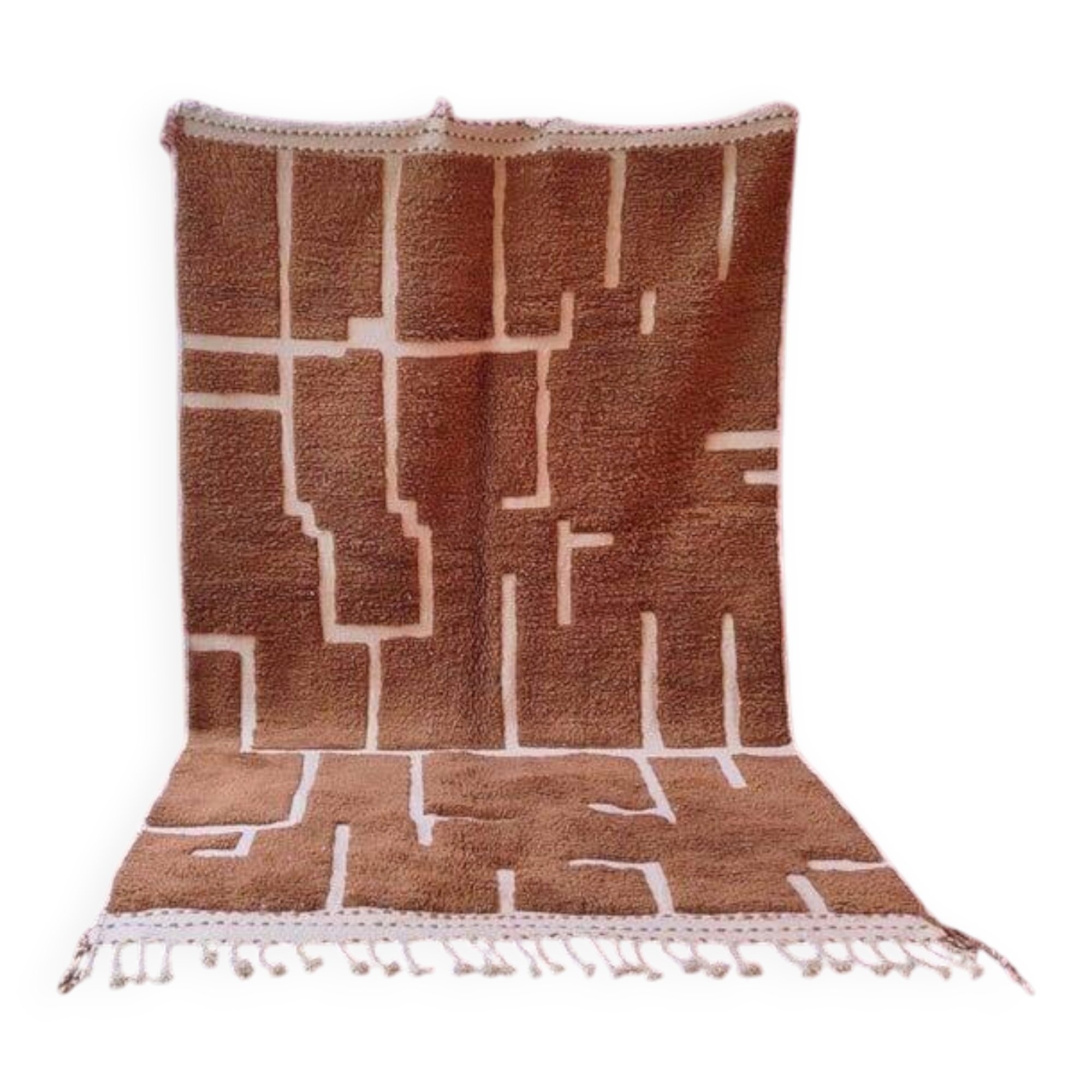 Handwoven natural wool rug 1.6/2.6 m