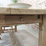 Solid oak farmhouse table