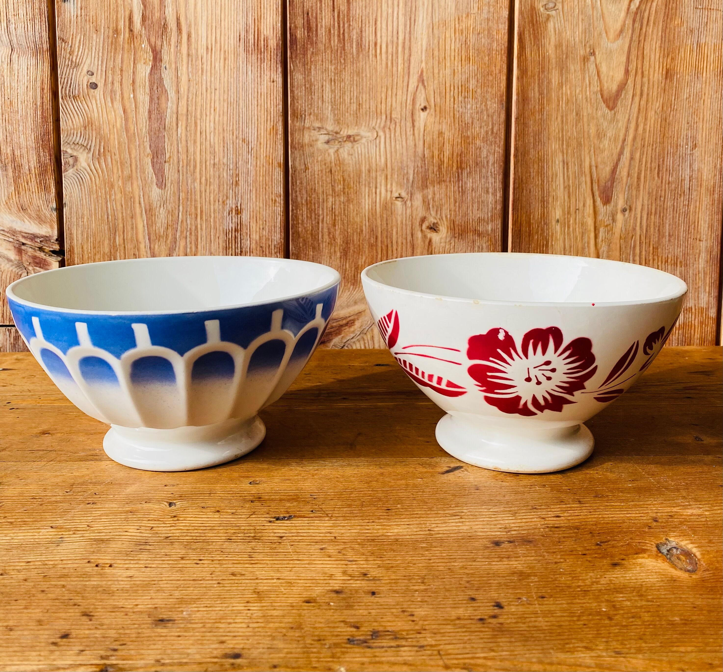 Duo of old bowls Digouin France