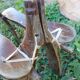 Tabouret égyptien forme selle de chameau