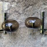 Pair of Amilux space age wall lights, 1970s