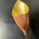 Vintage 1950s brass double wall sconce in the Italian Stilnovo style