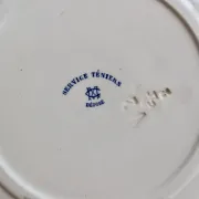Antique hollow plate Creil and Montereau Téniers service - Ironstone