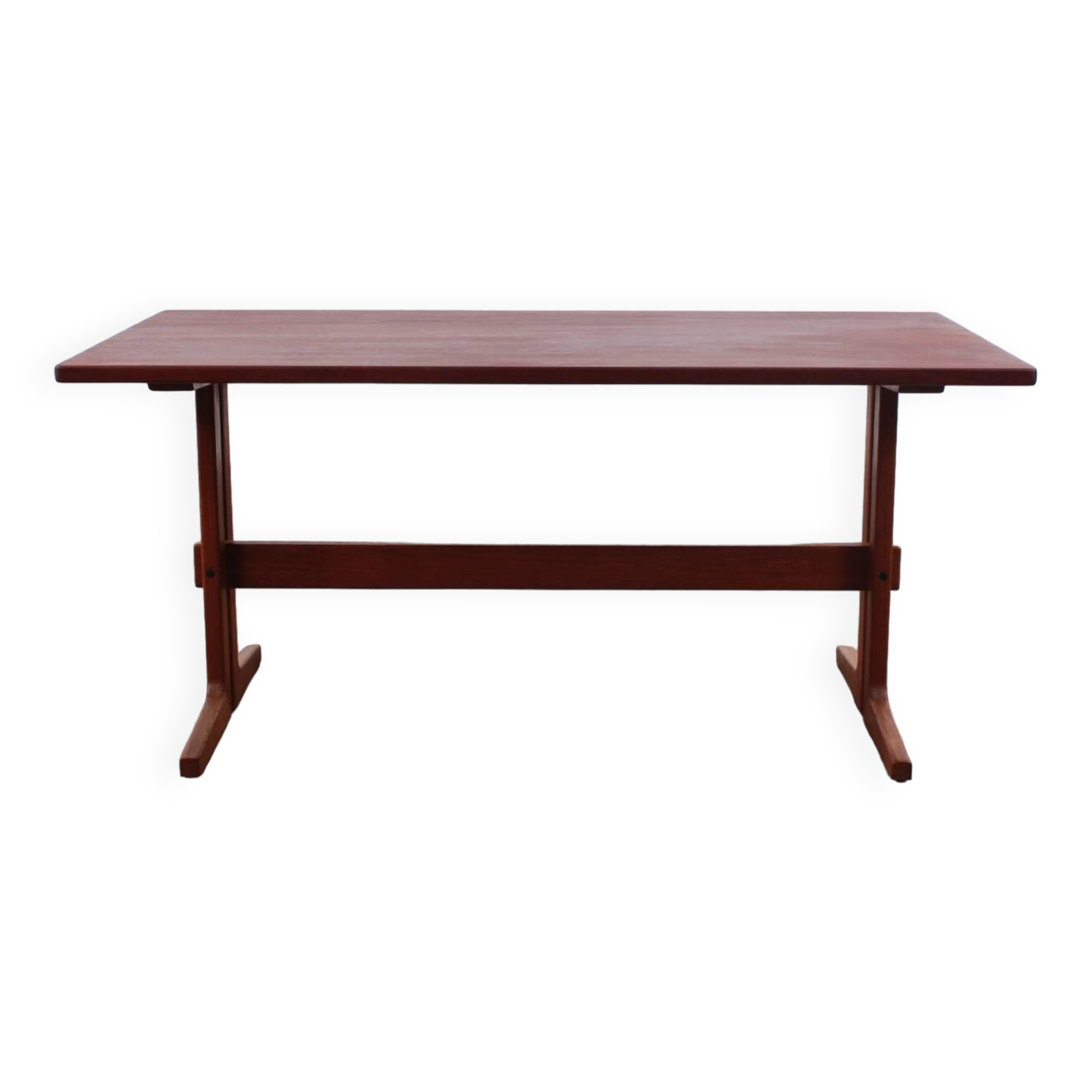 Table basse vintage en teck danois milieu du siècle 50er 60er